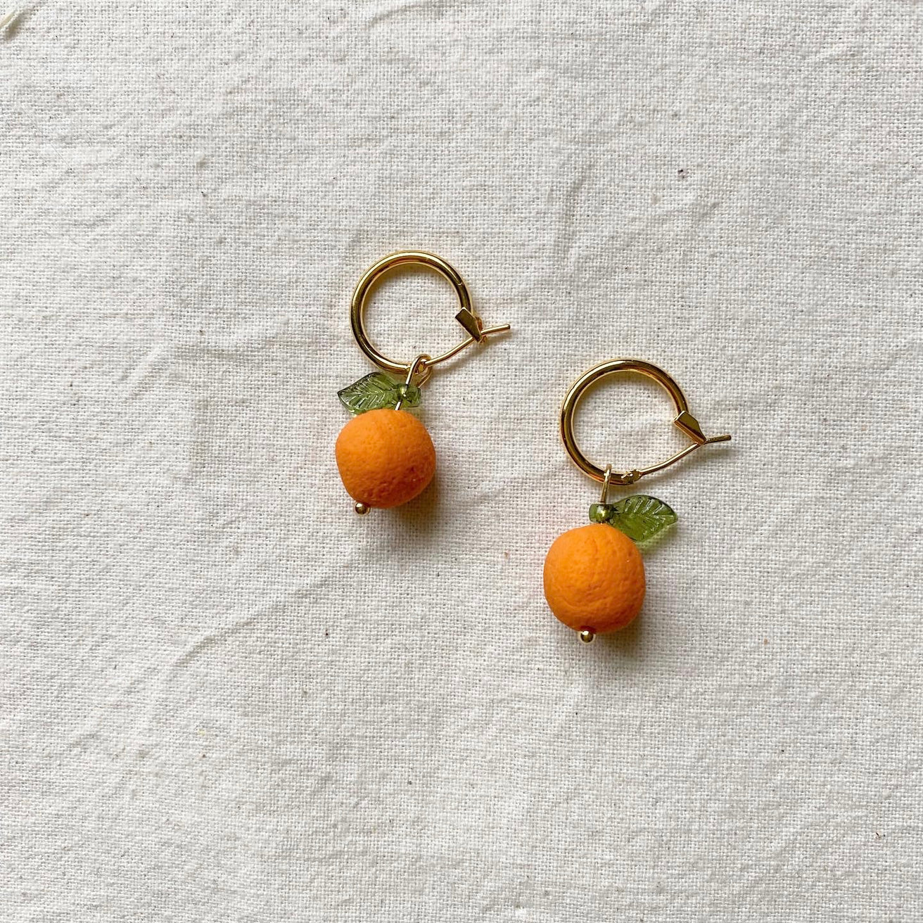 Polymer Clay Orange Earrings