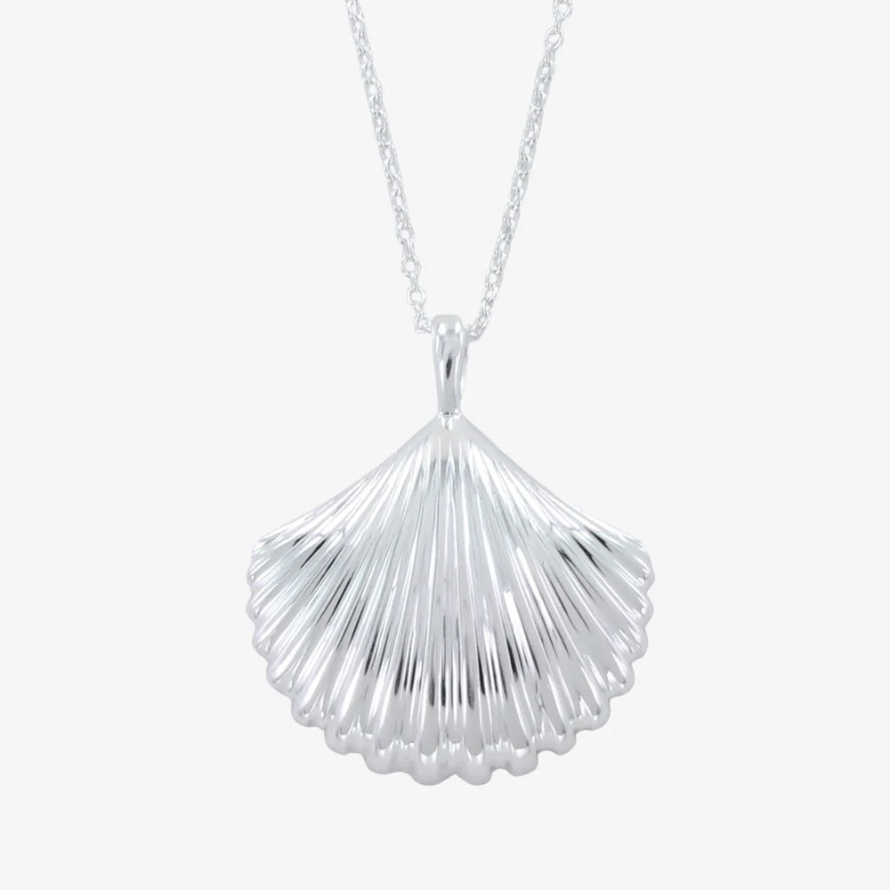 Scallop Shell Silver Necklace