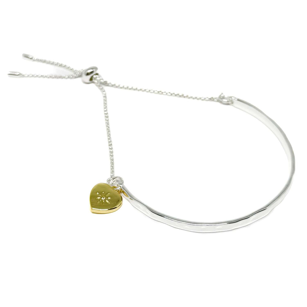 Heart Star Bangle Bracelet