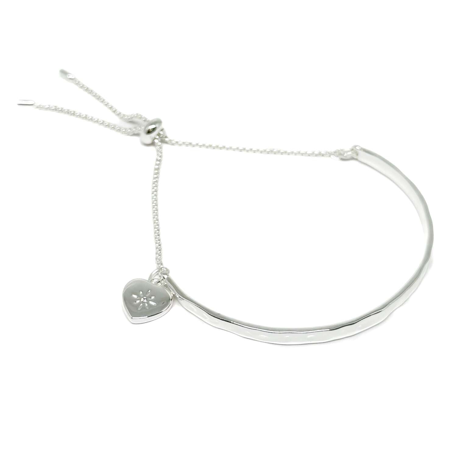 Heart Star Bangle Bracelet