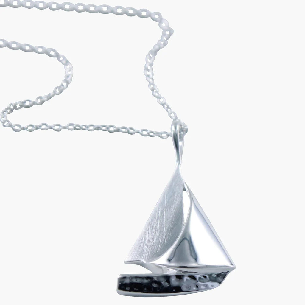 Sailing Boat Silver Neckalce
