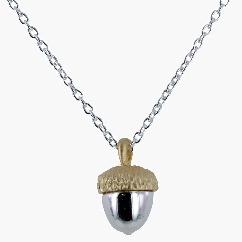 Acorn Silver and Gold Necklace