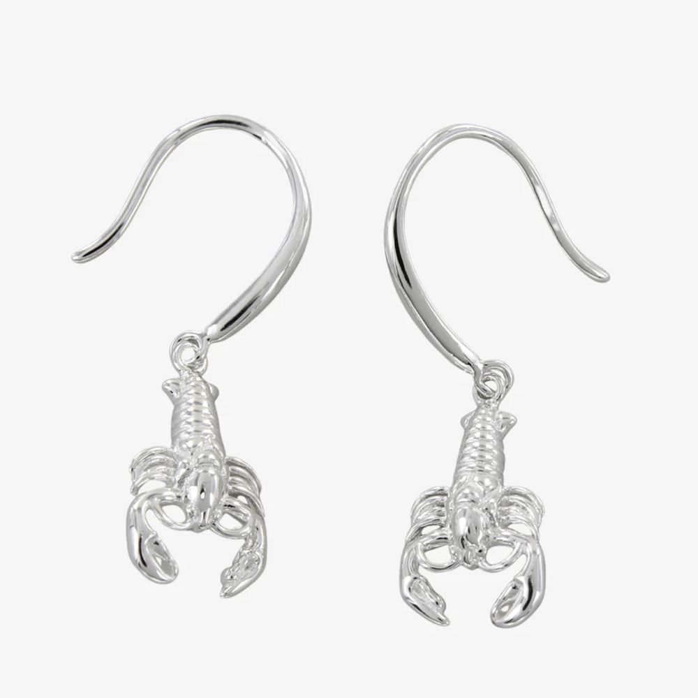 Lobster Silver Earrings